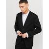 Sakko JACK & JONES "JPRJAXON Jersey Blazer mit Stretch für stylischen Look", Herren, Gr. 46, schwarz, Web, Obermaterial: 79% Polyester, 18% Viskose, 3% Elasthan, unifarben, modisch, slim fit, Langarm, Sakkos, meliert, modisch, slim fit, Materialmix