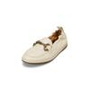 Loafer MARC O'POLO "mit Trensen-Schnalle", Damen, Gr. 38, beige (natural cotton), Obermaterial: 100% Leder (Rind), unifarben, Schuhe