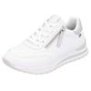 Plateausneaker RIEKER SPORT, Damen, Gr. 41, weiß, Leder, Lederimitat, sportlich, Schuhe, Freizeitschuh, Halbschuh, Schürschuh in schmaler Form