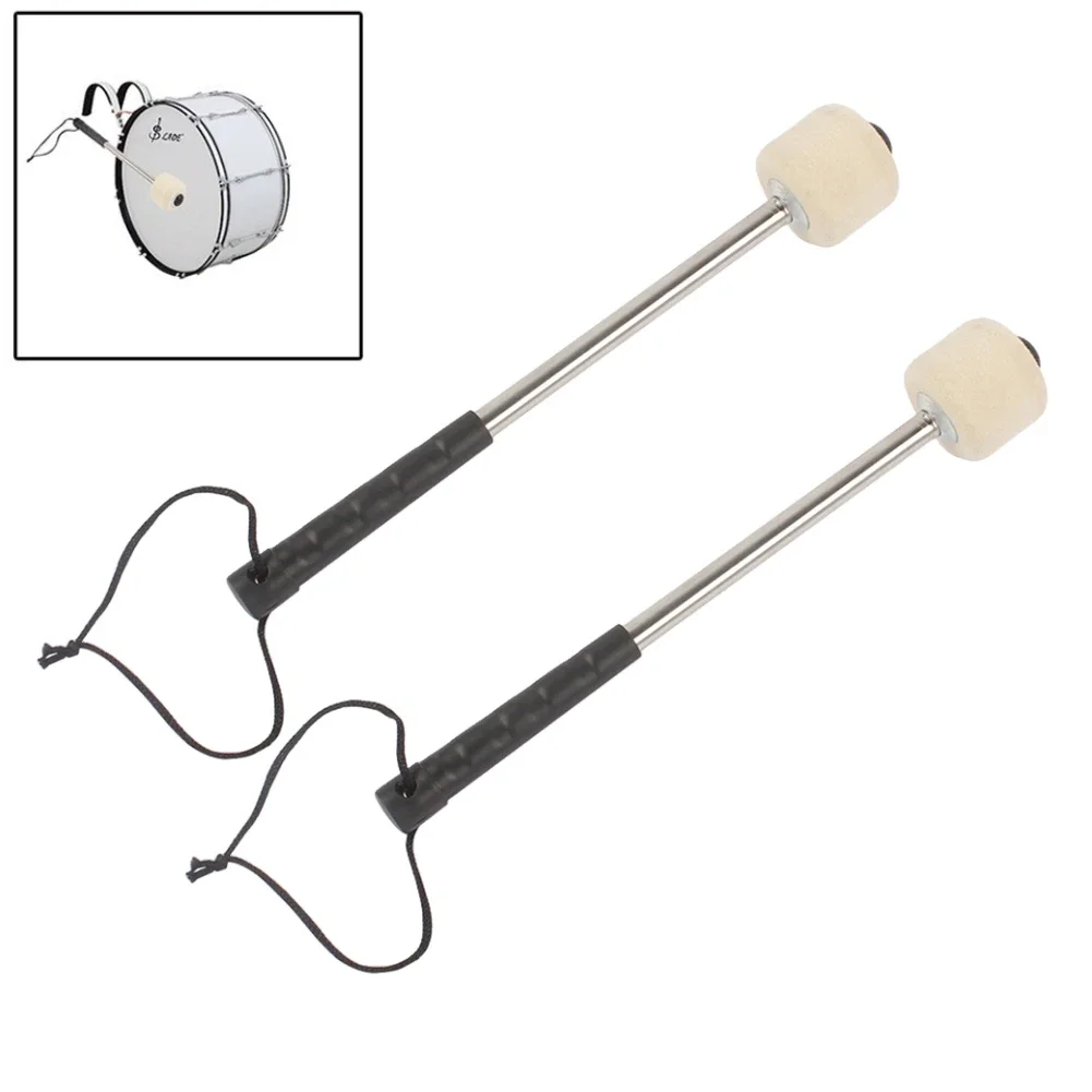 Bass Drum Mallet Profession elle Marching Bass Filzkopf Drumsticks mit hängendem Seil Musik instrument Zubehör für Schlagzeuger Image