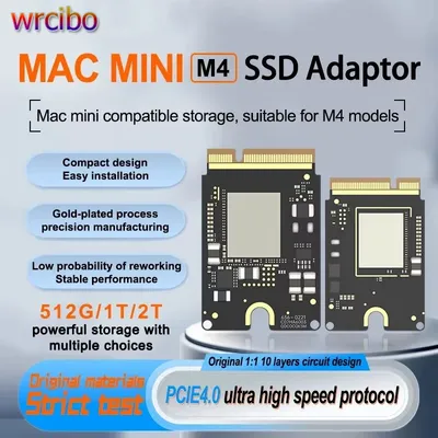 JCID New M4 Mac Mini SSD Internal Hard Disk 2TB/1TB 10-Layered PCB Solid State Drive for MAC MINI High Capacity M4 SSD Upgrade