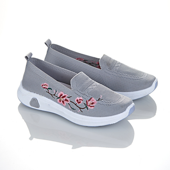 Slipper "Blumenranke" hellgrau Image