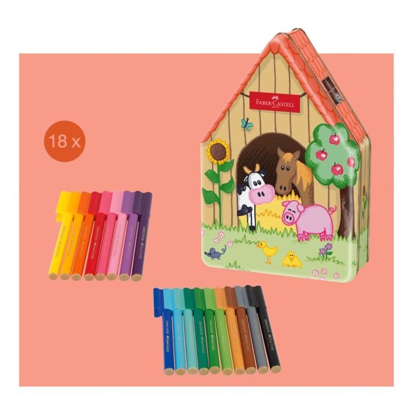 Faber-Castell (Schule) 18er-Set Filzstifte »Connector Bauernhof« Image
