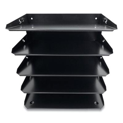 Coin-Tainer HASZ0149 Steel Horizontal File Organizer, 5 Sections, Letter Size Files, 8.75 x 12 x 12, Black CTXHASZ0149