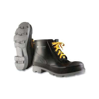 Dunlop Protective Footwear PolyGoliath Rubber Ankle Boots, Steel Toe, Men's 8, 6 in Lace-Up Boot, Polyurethane/PVC, Black/Gray (868-861040008)