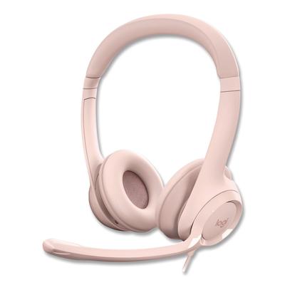 Logitech H390 Binaural Over The Head Headset, Rose (LOG981001280)