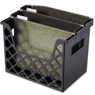 Officemate 26162 Recycled Plastic Desktop File Organizer - 10.8", x 13.3" x 8.6" Depth - Desktop - Compact, Portable - 30% - Black - 1 Each OIC26162EA