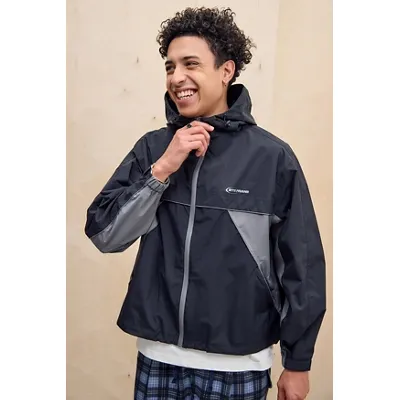 iets frans. Black Miller Waterproof Anorak Jacket - Black L at Urban Outfitters
