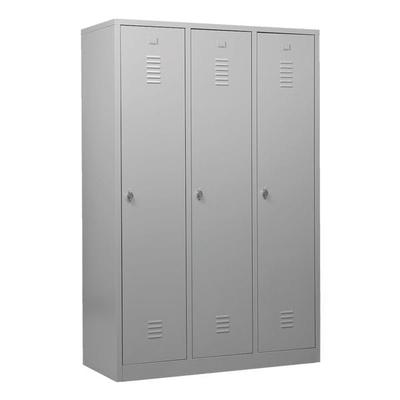 Gürkan Garderobenschrank 120 x 180 cm Vorhängeschloss grau, 120x180x50 cm Image