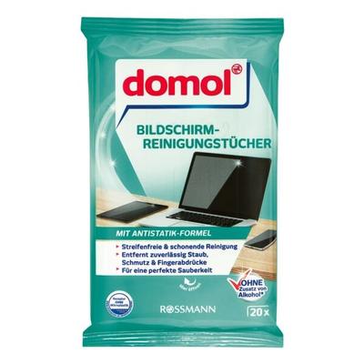 domol 20er-Pack Bildschirm-Reinigungstücher weiß Image