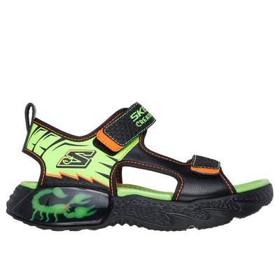 Skechers Boy's Creature-Splash - Bugtacular Sandals | Size 11.0 | Black/Lime | Synthetic | Machine Washable