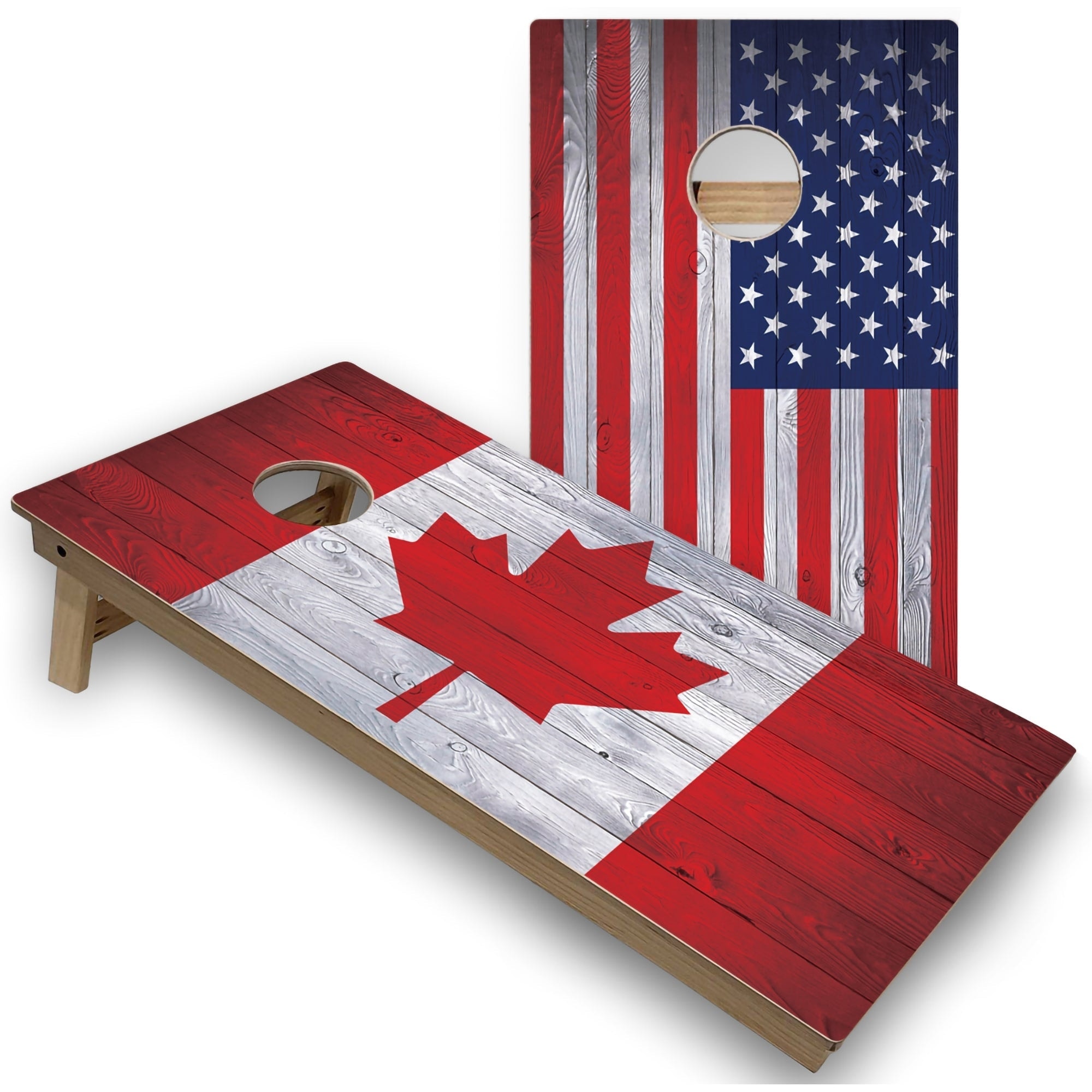 Canada & USA Flag Cornhole Board Set