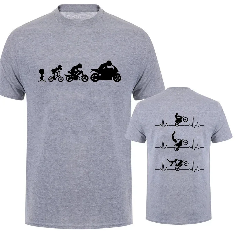 T-shirt da uomo estiva T-shirt da uomo a maniche corte Evolution Motociclista Moto Stampa T-shirt oversize T-shirt da uomo T-shirt da uomo