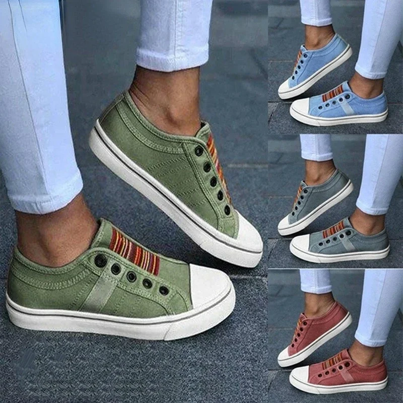2024 Scarpe da ginnastica basse in tela Scarpe basse da donna Scarpe vulcanizzate casual Nuove scarpe da ginnastica autunnali estive da donna da donna