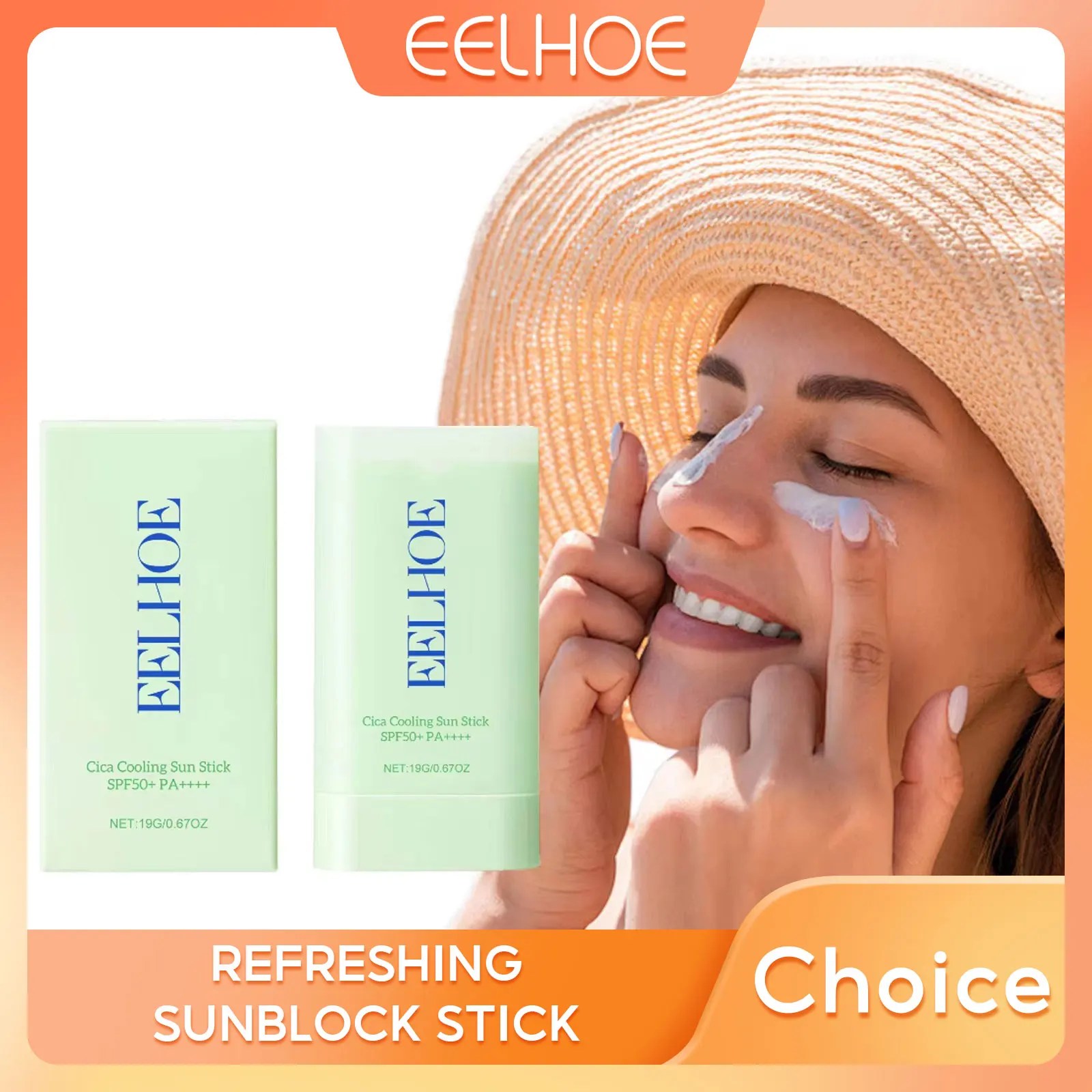 Eelhoe Cen tella Sonnencreme spf50 erfrischende Sonnenschutz creme Anti Sonnenbrand feuchtigkeit spendende Sonnencreme Hautpflege UV Sonnenschutz Stick Image
