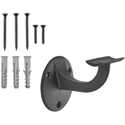 SOTECH Handlaufhalter COMPACT Höhe 68 mm Ausladung 65 mm für Handläufe mit Ø 45 mm, Schwarz, 3 Stück Image