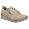 Sneaker JOSEF SEIBEL "Sally 02", Damen, Gr. 41, beige, Leder, casual, Schuhe, Schnürschuh, Komfortschuh mit zusätzlichem Reißverschluss