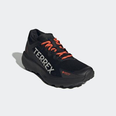 Trailrunningschuh ADIDAS TERREX "TERREX AGRAVIC GTX TRAILRUNNING", Gr. 47, core schwarz, grau two, semi impact orange, T