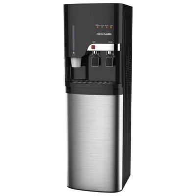 Frigidaire Bottom-Loading Freestanding Water Cooler/dispenser With Cup Storage, 44-1/2"h X 15-1/2"w X 15-1/2"d, Silver