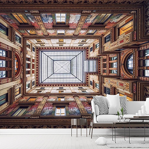 Landschaft Höhle 3D Tapete Heimdekoration Wandmalerei Rolle Abziehen und Kleben Abnehmbare PVC/Vinyl-Material Selbstklebend/Kleber erforderlich Wanddekoration für Wohnzimmer Image