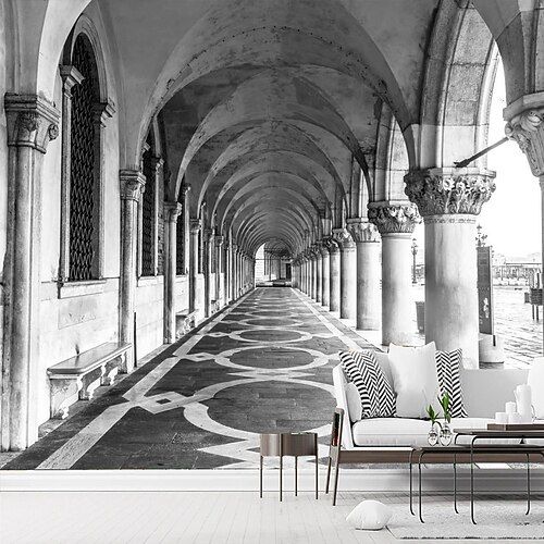 Landschaft Höhle 3D Tapete Heimdekoration Wandmalerei Rolle Abziehen und Kleben Abnehmbare PVC/Vinyl-Material Selbstklebend/Kleber erforderlich Wanddekoration für Wohnzimmer Image