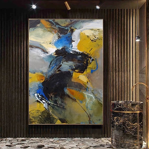 handgefertigte Ölgemälde Leinwand Wandkunst Dekoration moderne abstrakte für Zuhause Wohnzimmer Dekor gerollt rahmenlose ungedehnte Malerei Image