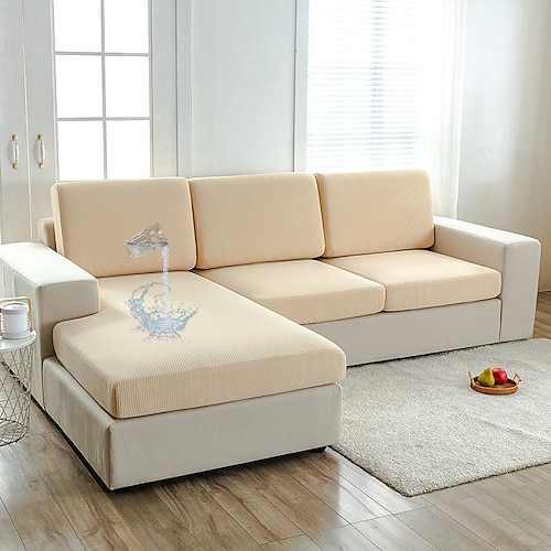 elastische wasserdichte Sofakissenbezüge Jacquard dicker Sofasitzbezug für Wohnzimmer Schonbezug Couchbezüge Möbelschutz Sofabezug Image