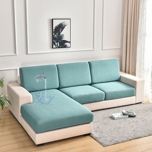 elastische wasserdichte Sofakissenbezüge Jacquard dicker Sofasitzbezug für Wohnzimmer Schonbezug Couchbezüge Möbelschutz Sofabezug Image