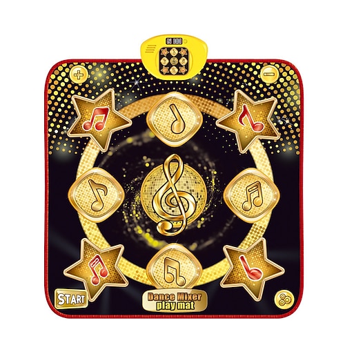 Tanzmatte - 9 Tasten Leuchtende Elektronische Tanzmatte Puppen Prinzessin Mädchen Spielzeug Kinder Musikmatte Tanzbodenmatte Geburtstagsgeschenk für 3 5 7 9 10 Jahre und älter Mädchen Image