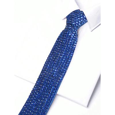 Rhinestone Diamond-Style Tie for Men and Women – Sparkling Faux Diamond Detail for Formal Events, Parties and Special Occasions