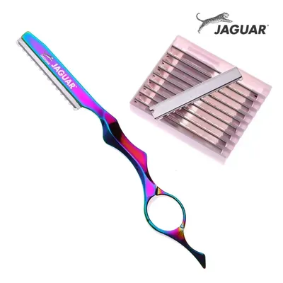 Professional Hair Styling Thinning Texturizing Cutting Feather Razor + 10 Replacement Blades