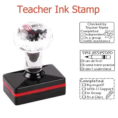 Teacher stamps pre-inked completed by myself as a class homework schooll teaching stuff stamper