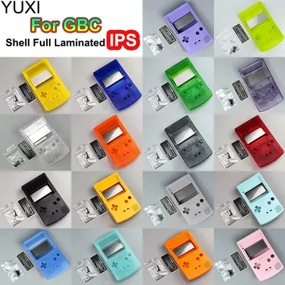 YUXI 1Set Plastic House Shell For Gameboy Color For GBC Shell Full Laminated IPS Highlight Screen