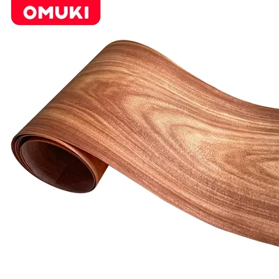 OMUKI Natural Santos Wood Veneer Sheet Outer DIY Renovation Veneers Solid Wood Guitar Audio