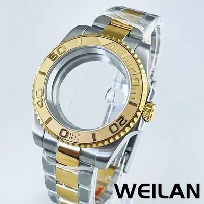 40MM NH34 NH35 NH36 NH38 NH39 NH70 ETA2824 PT5000 Movement SilverGold Watch GMT SUB Case Ceramic Bezel Sapphire