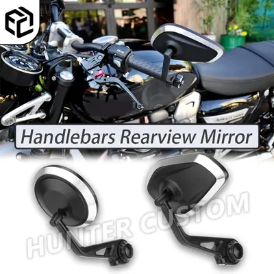 For Triumph Bonneville T120 Trident660 Street Triple 765 Motorcycle Handlebar Rearview Side Mirrors