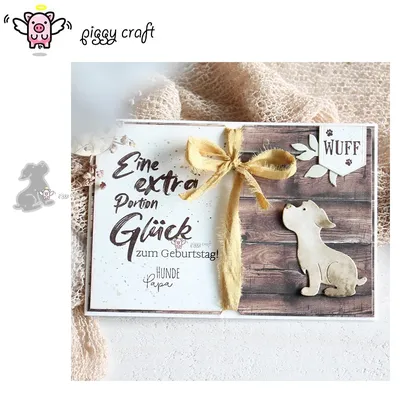 Piggy Craft metal cutting dies cut die mold Dog decoration Scrapbook paper craft knife mold blade punch stencils dies