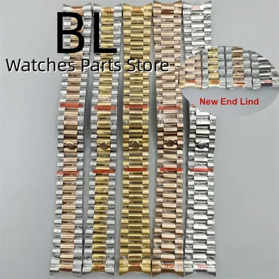 20mm Width New EndLink Silver Gold Rose Gold Watch Strap 904L Stainless Steel Bracelet Folding
