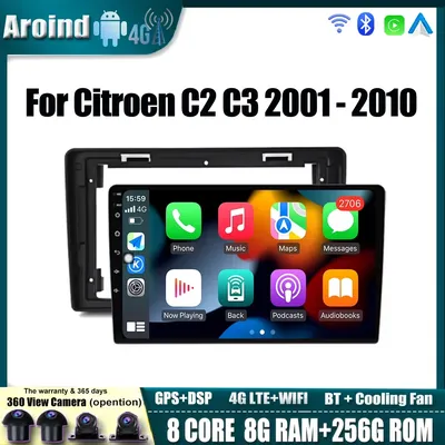 Screen For Citroen C2 C3 2001 - 2010 Car Radio Smart Car System Automotive Multimedia Video Player