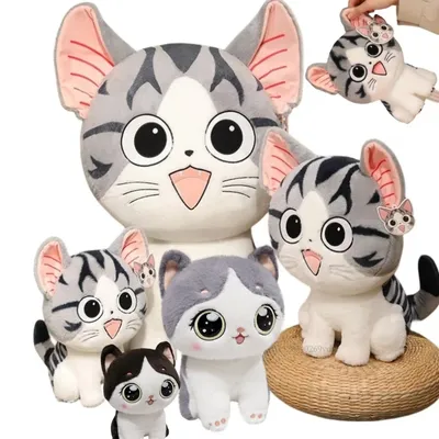 24/35cm Interesting Creative Cute All Size Cat Soft Plush Toys Smoothing Dolls Sofa Decoration Girls Birthday Christmas Gifts