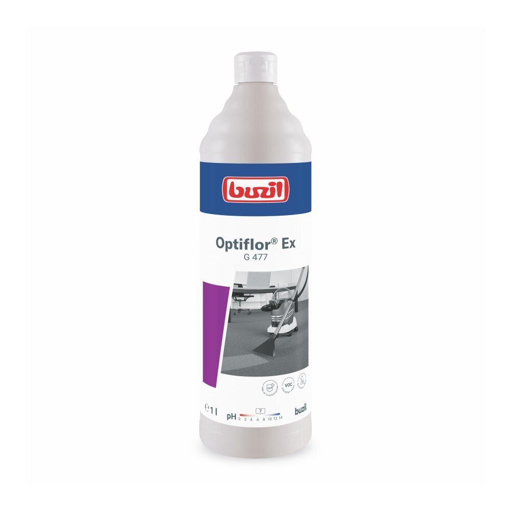 Buzil Optiflor Ex G 477 Teppich-GrunDr.einiger Sprühextraktion - 1 Liter Flasche Image