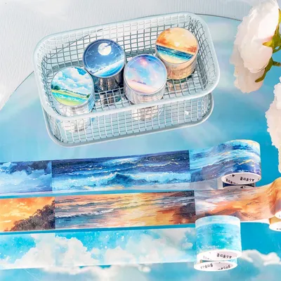 30mm*2m Sky and Sea landscape Tapes DIY Scrapbooking Decor Photo Album Collage Journalling Materials