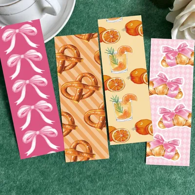 30Pcs Coquette Doodle Bookmarks Assorted Designs Premium Paper Bookmark Set Perfect for Readers Book
