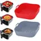 2 PCS Square Silicone Air Fryer Liners - 8 Inch Reusable Air Fryer Pot - Air Fryer Accessories - Air