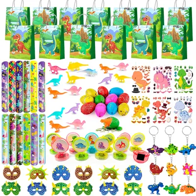 Dinosaur Party Favors for Kids, 96pcs All-in-One Dinosaur Birthday Party Favors Set-Dino Party Favor