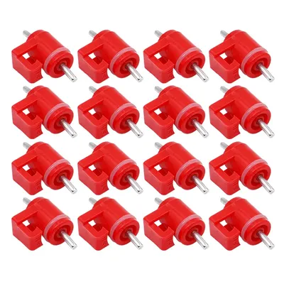 16 Pcs Quail Chicken Drinking Nipples Red, Steel Ball Drinkers Use for Duck Goose Parrot Feeder