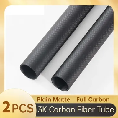 3k Carbon Fiber Tube, Plain Matte, Length:500mm, Wall Thickness: 1mm,Calibre: 5mm-40mm RC Airplane Models Accessories.