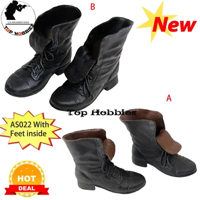 1/6 Scale Action Figure Accessories Female/Male Trending Combat Boots Solid Shoes Fit 12 Inch