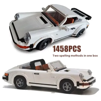 Technical Retro Car Model Building Blocks Set 2in1 Race Classic Model 1458PCS Kit for Adults and