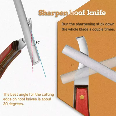 Hoof sharpener, 5-inch (approximately 12.7 cm) Farrier tool polishing rod with diamond coating,